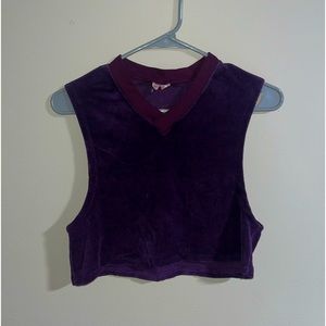 Vintage Purple Cropped Vest XS-M